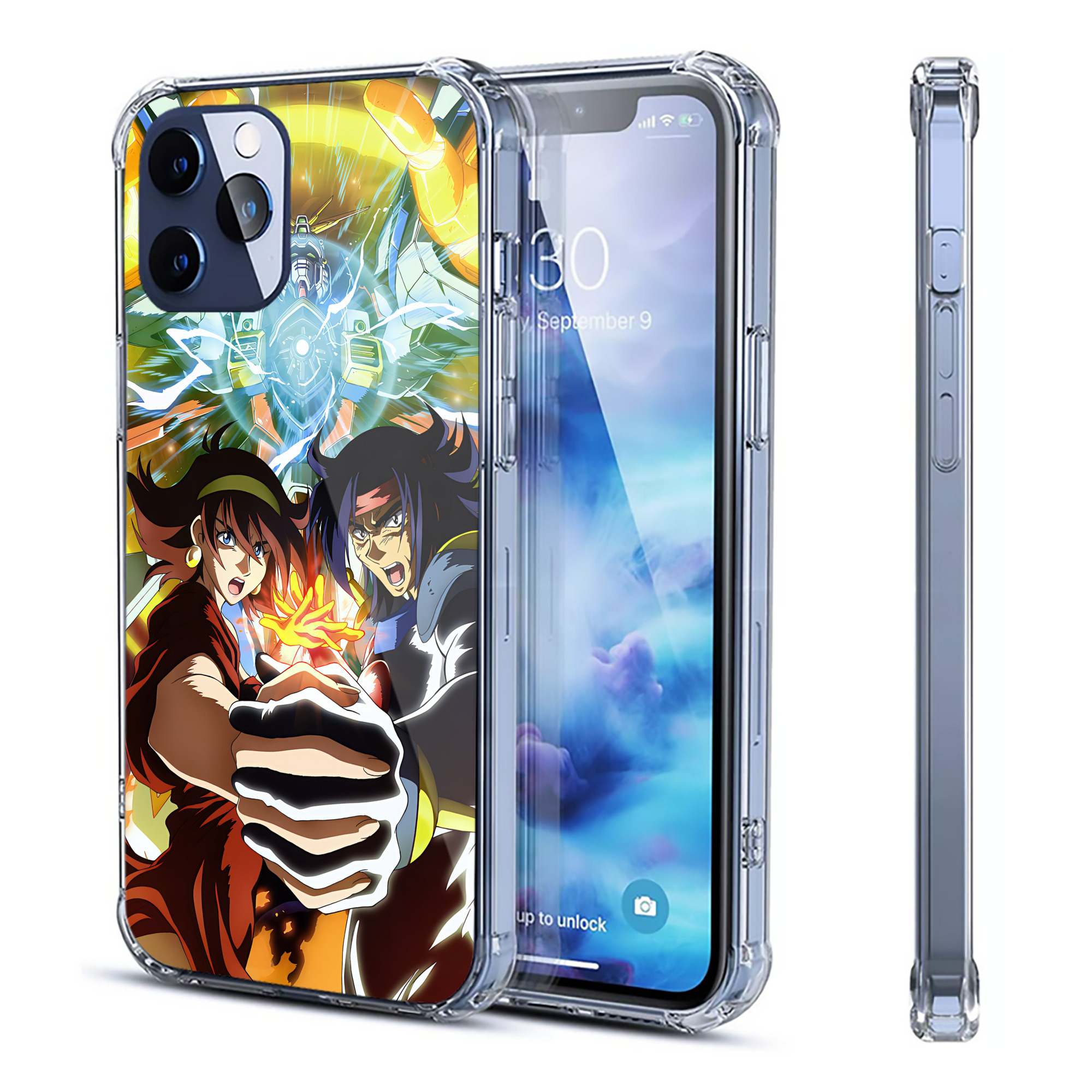 （画像用） 機動戦士ガンダム Mobile Suit Gundam 【iPhone 12シリーズ対応】透明スマホケース（クリアソフトケース）